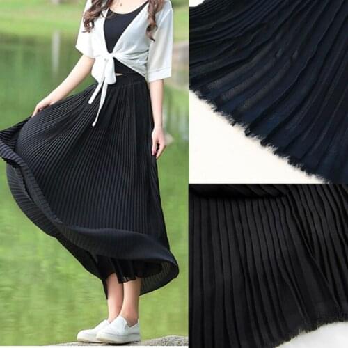 500cm*150cm dress fabric Solid pleated Chiffon Crepe 75D ON SALE fabric stage cloth DIY dress skirt fabric