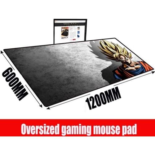 MRGBEST 1200X600X3MM Anime Goku Large Mouse Pad Gaming Keyboard Mousepad With Lock Edge Desk Mat XXL Customize All Sizes