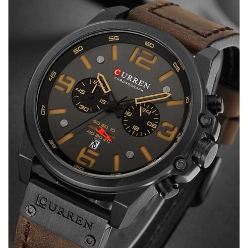 Relogio Masculino Curren Chronograph Sports Men Watch Top Brand Luxury Army Military Date Quartz Men Wrist Watch Reloj Hombre