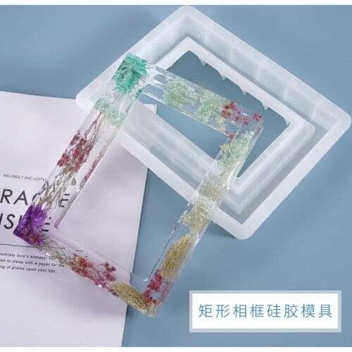 Diy Crystal Drop Mold Photo Frame Rectangular Swing Piece Homemade Photo Frame Decorative Silicone Mold Molds