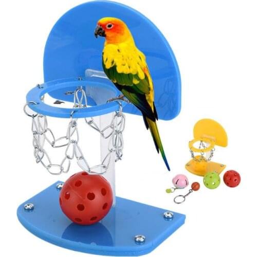 Pet Parrot Toy Puzzle Training Development Toys Mini Basket Bird Shot Interactive Bird Toy D795