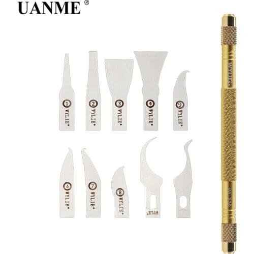 UANME 1pcs Glue Remov Tool with Cold Blade and Thin Blade Tech Processors knifes For iPhone CPU Mainboard IC Repair Tool Set