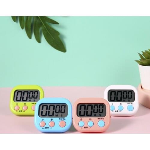 Magnetic LCD Digital Kitchen Countdown Timer Alarm with Stand White Kitchen Timer Practical Cooking Timer Alarm Clock