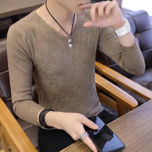 Casual Men Sweater O-Neck Mens Pullover Sweater Male Solid Color Man Sweaters Pull Clothes Short Sleeve Homme Shirt Badge C245