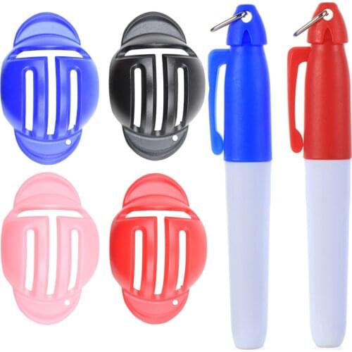 Golf Ball Triple Track Liner Marker Template Drawing Pen Alignment Marks Tool Sport Training Aids Outdoor Golf Sport Tool