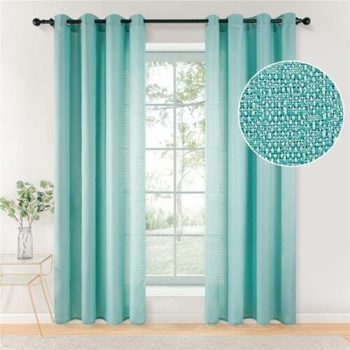 YokiSTG Simple Modern Sheer Window Curtains for Living Room Bedroom Kitchen Solid Color Tulle Curtains Elegant Home Decoration