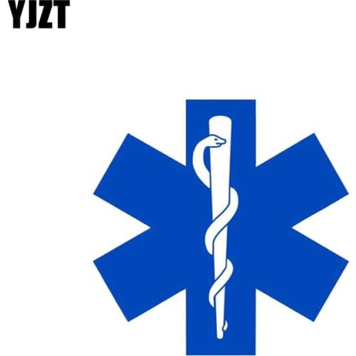 YJZT 12CM*12CM Personality Star of Life Hard Hat Stickers PVC Car Decal 12-0413