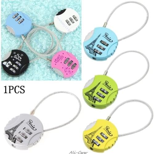 NMini Cute 3 Digit Combination Travel Luggage Suitcase Lock Padlock Security 21B