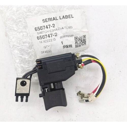 Switch 650747-2 6507472 for Makita 650731-7 650637-9 BDF456 BDF446 DHP456 DF456D DF453D DHP446 6507472 BDF446RFE