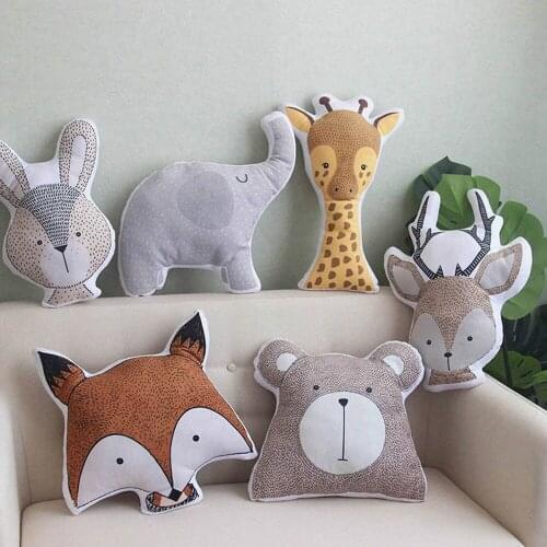 Kids Cute Educational Cushion Animals Baby Pillow Baby Room Decor Child Stuffed Soft Toys For Newborns Christmas Gifts 1Pcsv