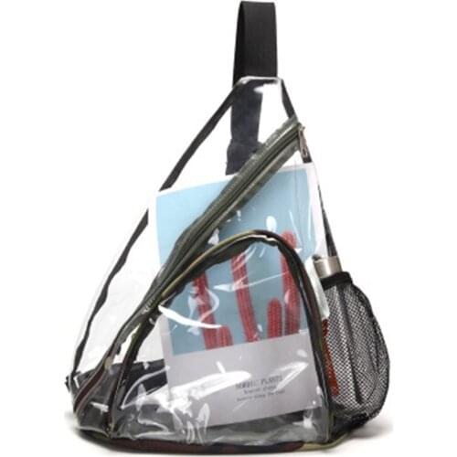 Clear PVC Crossbody Bag Transparent Shoulder Crossbody Bag for Women Men Work Travel Sports New