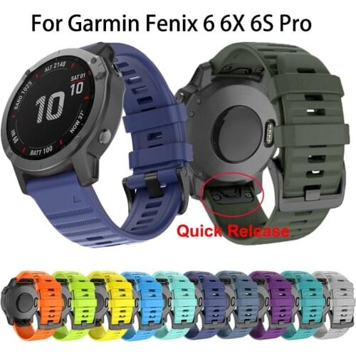 Watchband Strap for Garmin Fenix 6s 6 6x Pro 5X 5 5S Plus 3 3HR Smart Watch Quick Release Silicone bracelet Easyfit WristBand