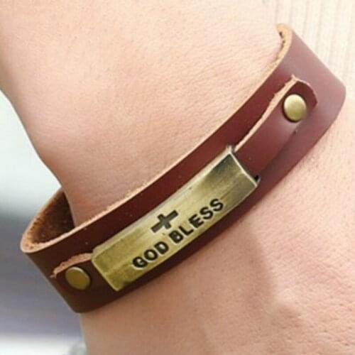 CIBOCIBO Luxury Bracelet Men 2021 Trendy Punk Leather Braided Wristband Bracelet Men Fashion Retro Pulseras Gift For Men Armband