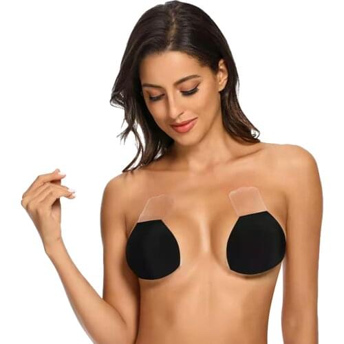 Detachable Push Up Bra Women Strapless Invisible Bra Self Adhesive Silicone Sticky Breast Petals Bra Pad Intimates Accessories