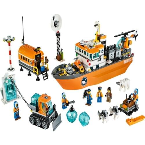 10443 City Series Polar Region: Arctic Icebreaker 60062 Childrens Building Block Toy Gifts