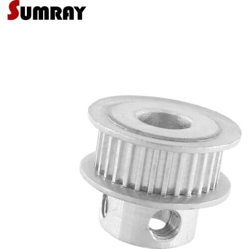 SUMRAY MXL 30T Timing Pulley 5/6/6.35/7/8/10/12mm Inner Bore Toothed Pulley 7mm Belt Width Pulley Wheel for 6mm Timing Belt 2PCS