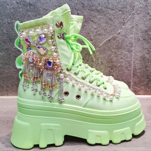 Womens Peep Toe Rhinestones Straps Platform Block High Heel Sandals Shoes Gold Black Slingbacks Real Leather Gladiator New 2021