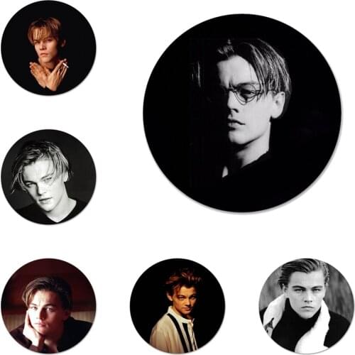 58mm Leonardo Dicaprio Young White Swan Portrait Icons Pins Badge Decoration Brooches Metal Badges For Backpack Decoration