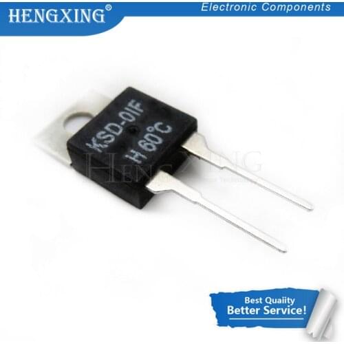 10pcs/lot KSD-01F 40 45 50 55 60 65 70 80 85 degree normally closed thermostat switch Temperature Control TO-220