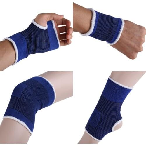 2 Pcs Elastic Wrist Support Hand Warm Protect Fitness Equipment Elastic Gloves Wrist Sweat Bands Palm Sports Fitness Gloves