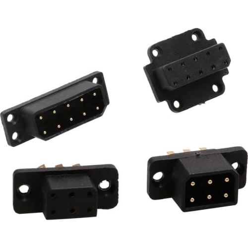 4pairs MX6 Servo Connectors VTOL Fixed-Wing Airplane Spare Parts Good Insulation 6 Pins Rudder Plugs for Foam Turbine Jet Drone