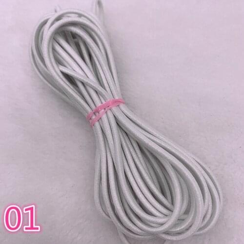 5 Yards/lot 2.0 2.5mm Hight-Elastic Bands Spool Sewing Band Round Elastic Cord Diy Handmade Sewing Materials #01