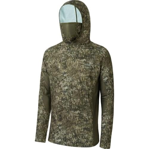 Bassdash UPF 50+ Men’s Hunting Shirts with Mask Long Sleeve Camo Fishing Hoodie