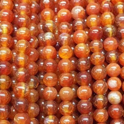 Free Shipping Fashion Jewelry 4mm 6mm 8mm 10mm Dragon Veins Carnelian Round Loose Beads 15" FG9204