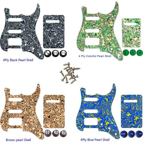 Guitar Parts-For US 72'11 Screw Hole Standard St Deluxe Humbucker Hss Guitar Pickguard & Back Plate Scratch Plate & Control Knob