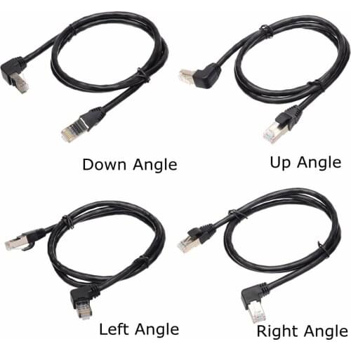 Cat6 Ethernet Cable RJ45 Right Left Up Down Angle UTP Network Cable Patch Cord 90 Degree Cat5 Lan Cable for Laptop Router TV BOX