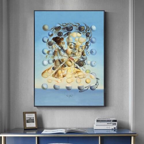 Famous Painting Salvador Dali Galatea Spheres Oil Painting Canvas Painting Wall Art for Living Room Home Decor (No Frame)