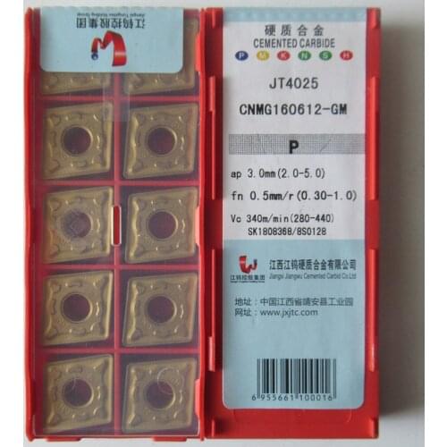 JXTC CNMG160612-GM JT4025 / CNMG190612-GM JT4025 / CNMG160608 JT3115 / CNMG190616 JT4025 CNC carbide inserts 10PCS/BOX