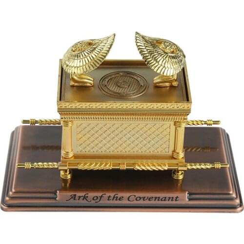 The Ark Of The Covenant Replica Statue Gold Plated With Ark Contents Aaron Rod Decorative Sculptures For Home Art