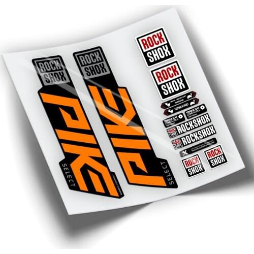 STICKERS FORK BICYCLE ROCKSHOX PIKE SELECT 2021 BICOLOR WP389