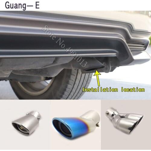 Car stickers cover muffler exterior back end pipe dedicate exhaust tip tail outlet ornament 1pcs For LEXUS RX RX570 2013-2019