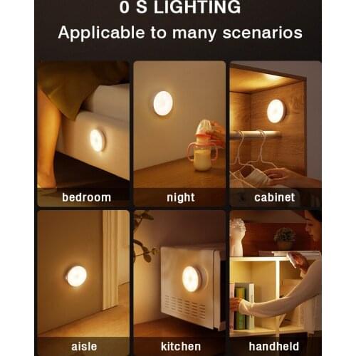 Bedroom Decor Night Lights Motion Sensor Night Lamp Childrens Gift USB Charging Bedroom Decoration Led Night Light MOONSHADOW