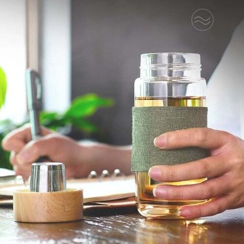 New 400ML Creative Glass Bottle Student Portable Large-capacity Lovely Transparent Portable Sport Drink Water Bottle