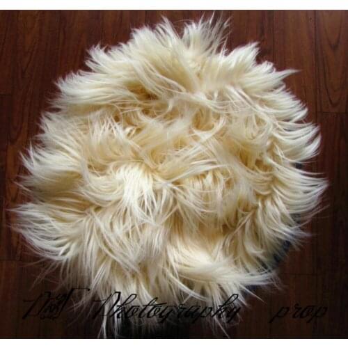 Newborn Faux Fur Blanket Baby Thick Rug Photography Props Backdrop Layer Fabric Newborn Basket Stuffer filler background