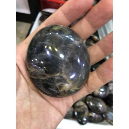 Wholesale 1pcs Gray Moonstone Palm,Natural Gem Sun Stone Crystal Healing Chakra Large size 50mm