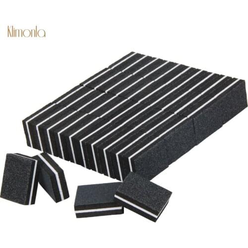 50Pcs/lot Nail Art Buffing Block Sponge Sandpaper Nail File Black Professional Manicure Tools for Salon or DIY Nails Accessories