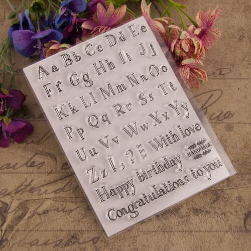 Transparent Rubber Stamp English Alphabet Series Clear Seal Photo Album Decor DIY Card Scrapbooking Craft Stencil Making