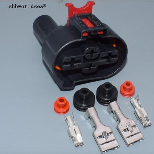 Shhworldsea 4 Pin electronic fan harness female connector with terminal 1K0906234 1K0 906 234 6.3mm 9.5mm