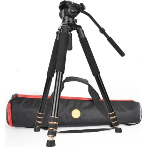 Q680 Video Tripod with Fluid Head 192cm Professional Heavy Duty Camera Tripod for Nikon Canon Sony DSLR Camera Camcorder