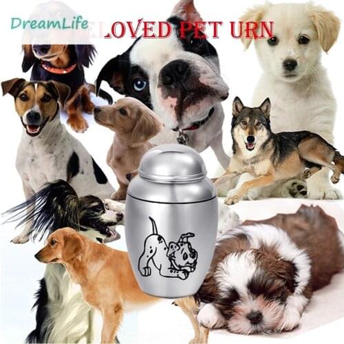Stainless Steel Pet Urn Memorial Remembrance Pet for Ashes Dog Cat Ash Box Cremation Storage