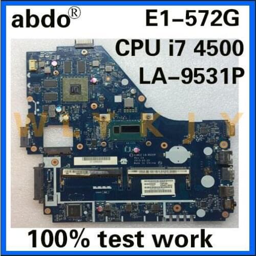 Abdo V5WE2 LA-9531P motherboard for ACER E1-572 E1-572G notebook motherboard CPU i7 4500U DDR3 100% test work