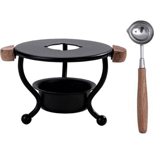 Retro Sealing Wax Furnace Stove Tripod Fire Paint Wax Seal Stamp Stick Warmer Wax Furnace Stove Pot Melting Glue DIY Craft