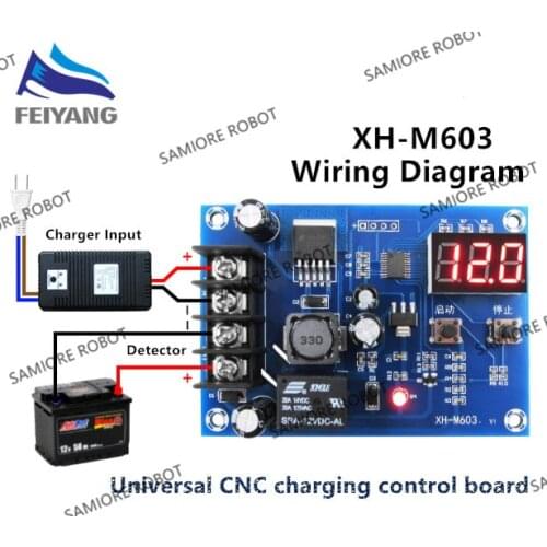 XH-M603 Charging Control Module 12-24V Storage Lithium Battery Charger Control Switch Protection Board With LED Display NEW
