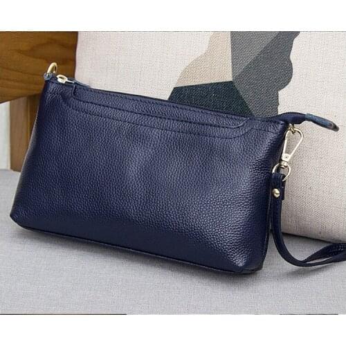 New Genuine Leather women wallet Female Bag day Clutches Bag Large Capacity Cowhide Phone Bag Fashion Female purse