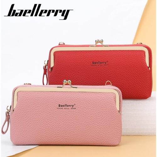 Women Casual Brand Cell Phone Wallet Horizontal Version Card Holders Wallet Handbag Purse Clutch Messenger Shoulder Straps Bag