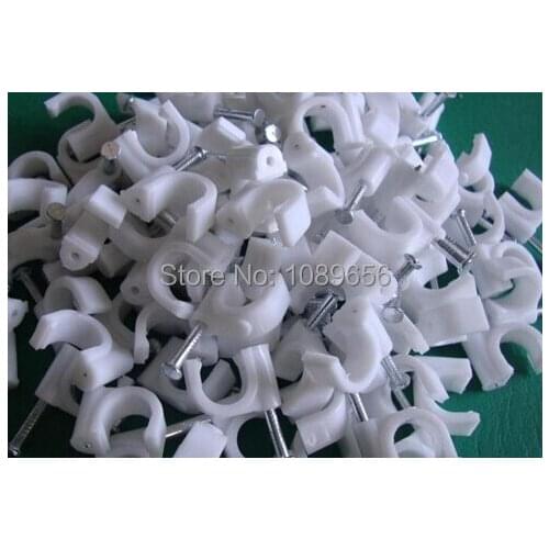 100PCS 10MM Circle Nail Clip Circle cable clips cable nail wire clips
